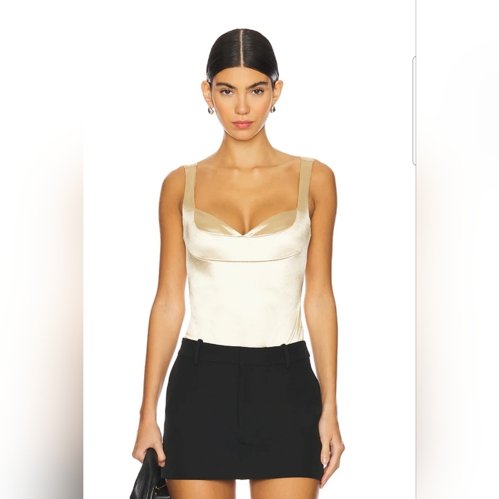 NWT Free People Intimately "Casino Dusk-to-Dawn" Satin  Bodysuit